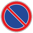 Дорожный знак 3.28 «Стоянка запрещена» (металл 0,8 мм, I типоразмер: диаметр 600 мм, С/О пленка: тип Б высокоинтенсив.)